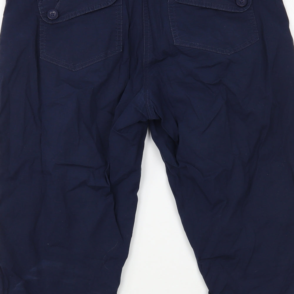 Mountain Warehouse Womens Blue  Cotton Chino Shorts Size 10 L18 in Regular Button