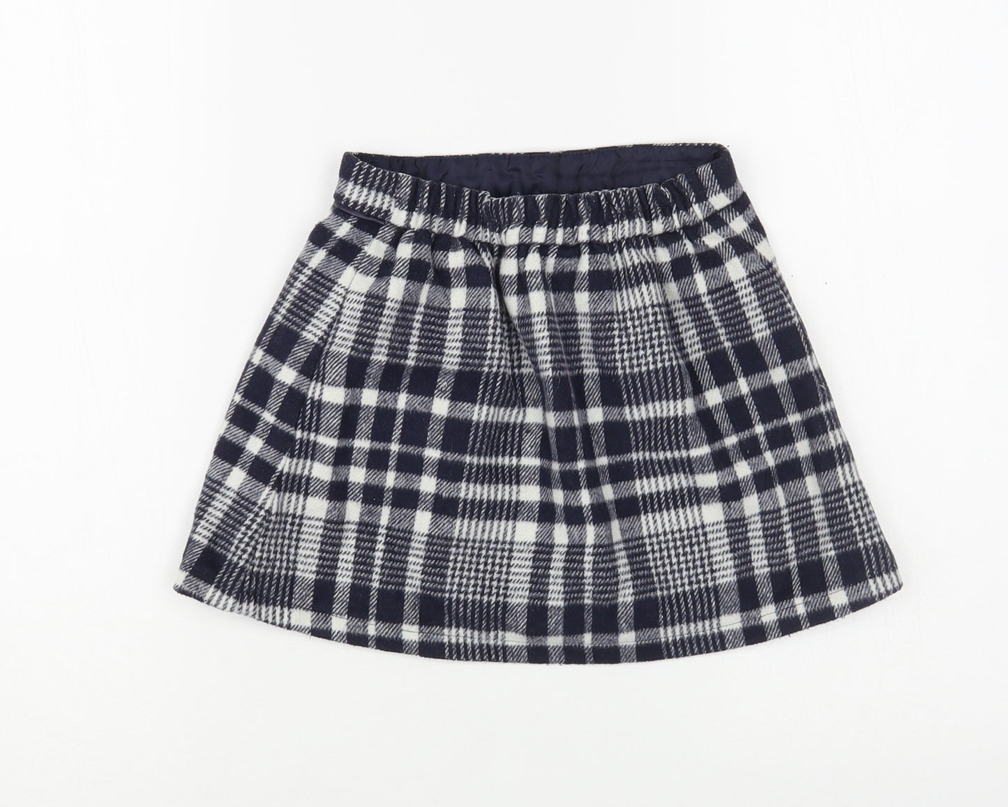 F&F Girls Blue Plaid Polyester Mini Skirt Size 5-6 Years  Regular