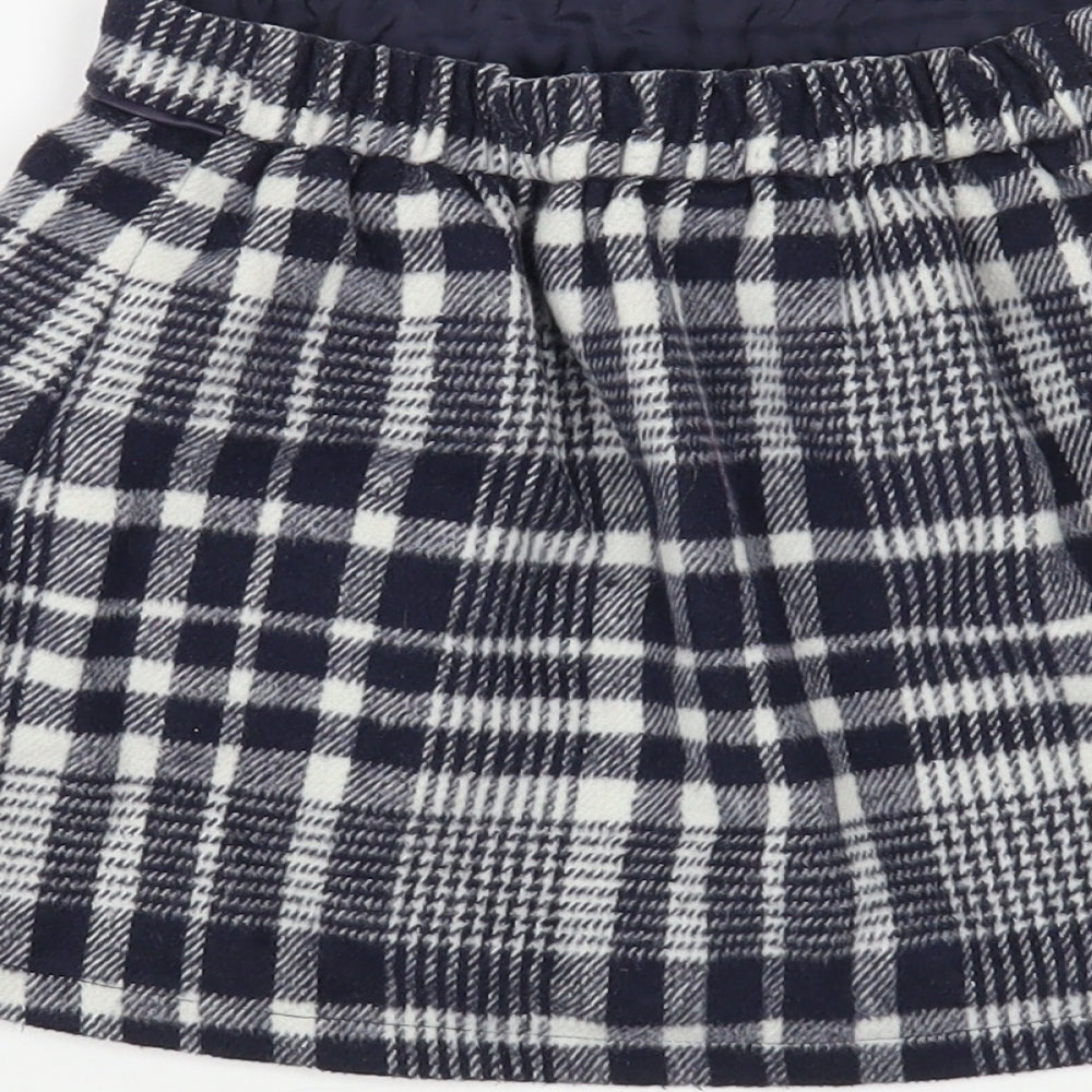 F&F Girls Blue Plaid Polyester Mini Skirt Size 5-6 Years  Regular