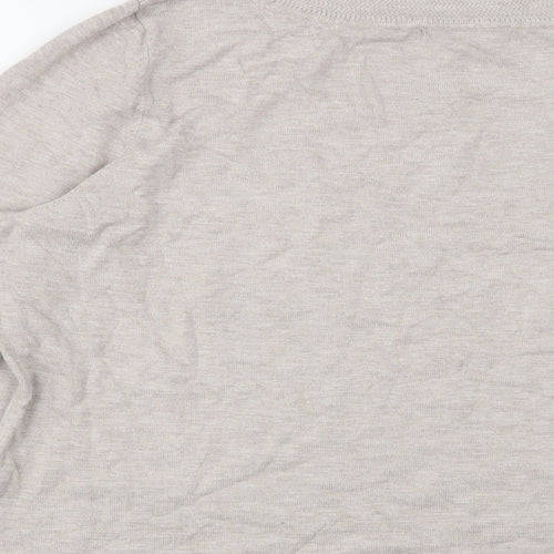 Bonmarché Womens Beige Round Neck  Viscose Pullover Jumper Size L