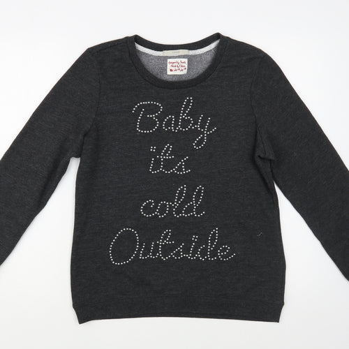 George Womens Grey  Cotton Pullover Sweatshirt Size 10  Pullover - Cold Outside