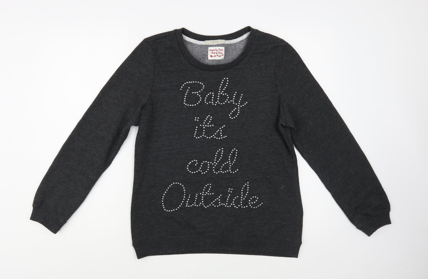 George Womens Grey  Cotton Pullover Sweatshirt Size 10  Pullover - Cold Outside