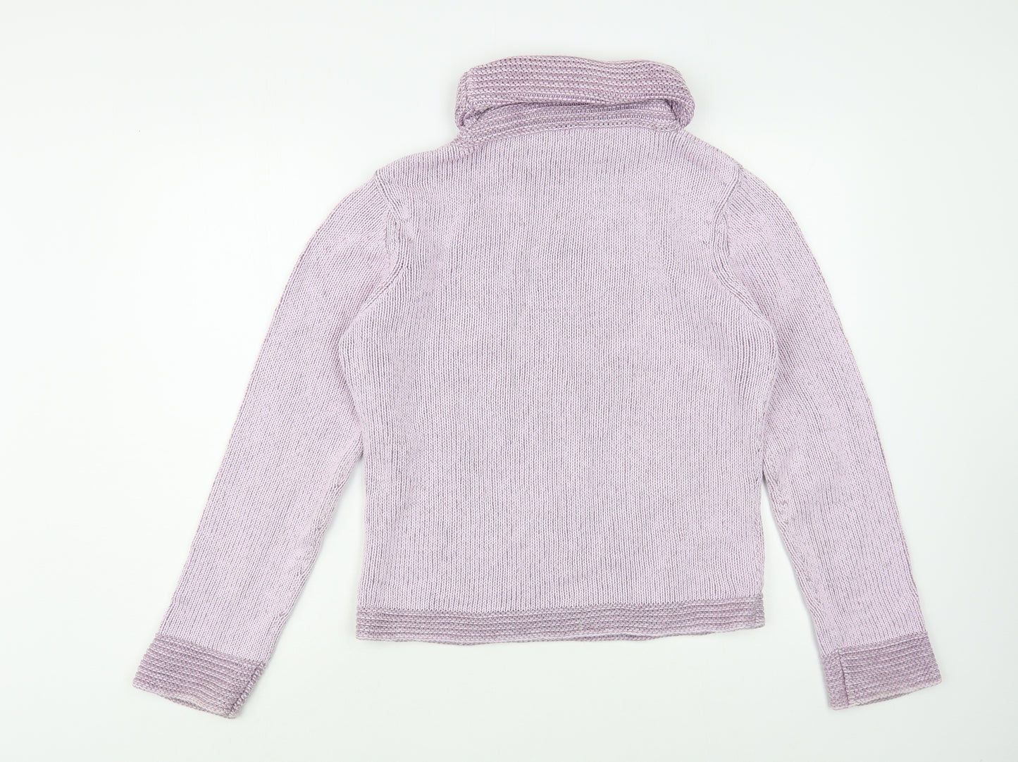 Per Una Womens Purple Roll Neck  Cotton Pullover Jumper Size L