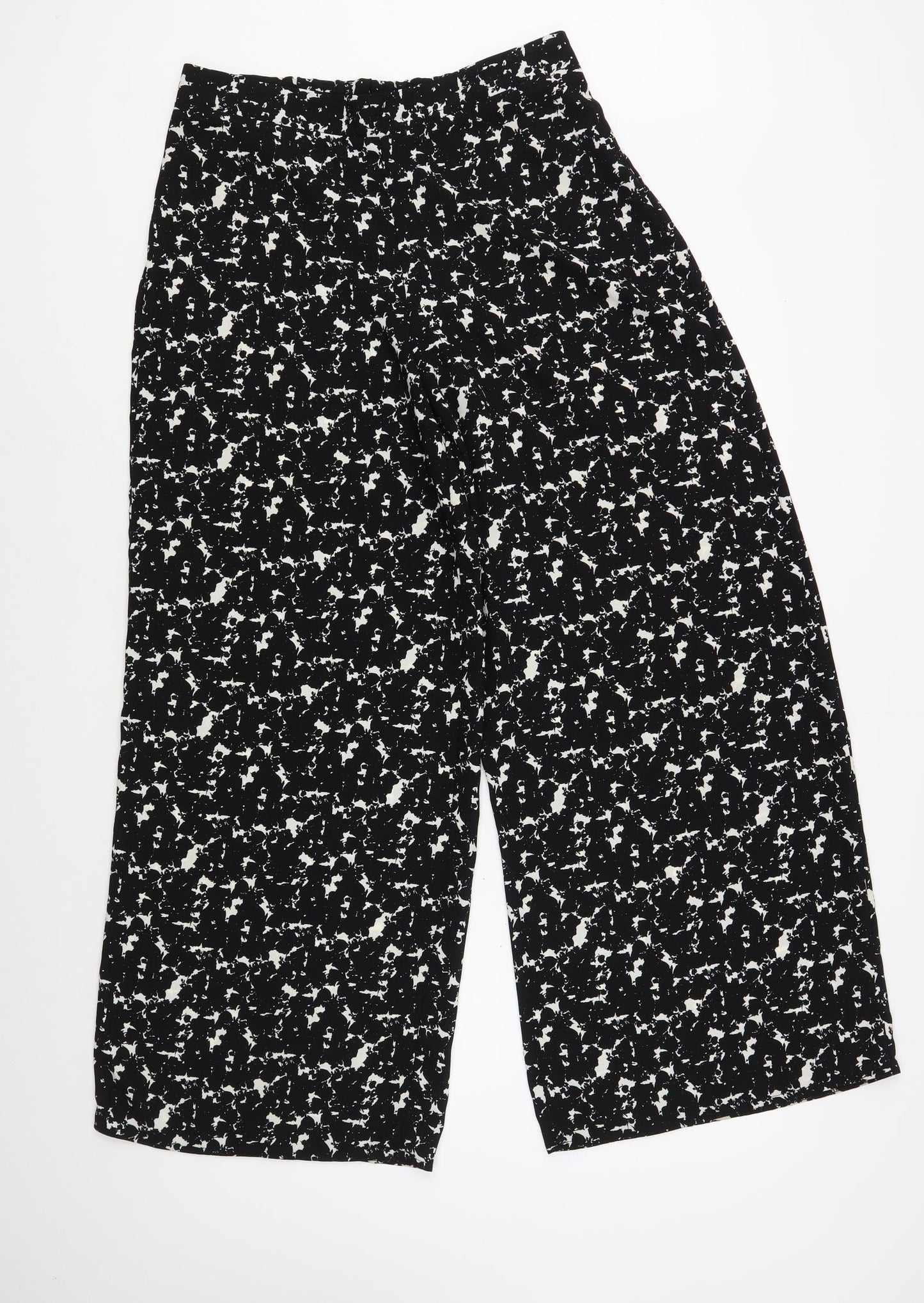 George Womens Black Geometric Polyester Trousers  Size 12 L30 in Regular