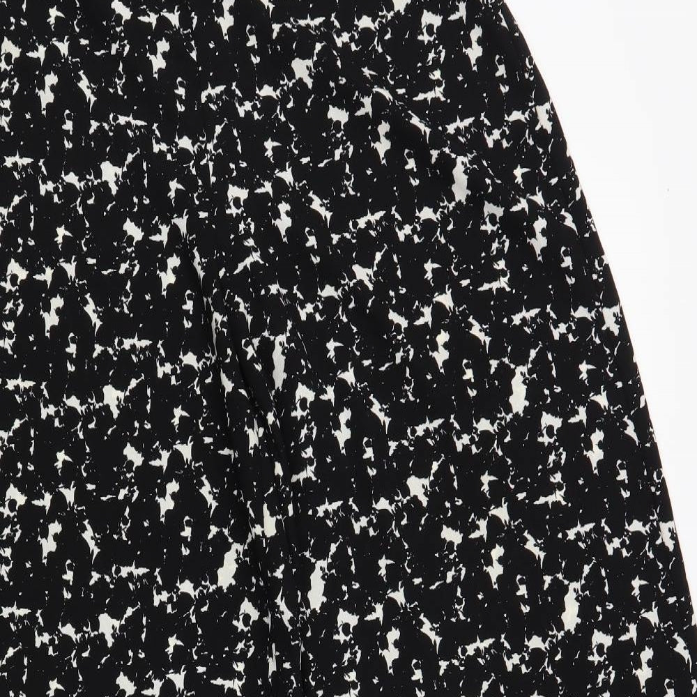 George Womens Black Geometric Polyester Trousers  Size 12 L30 in Regular