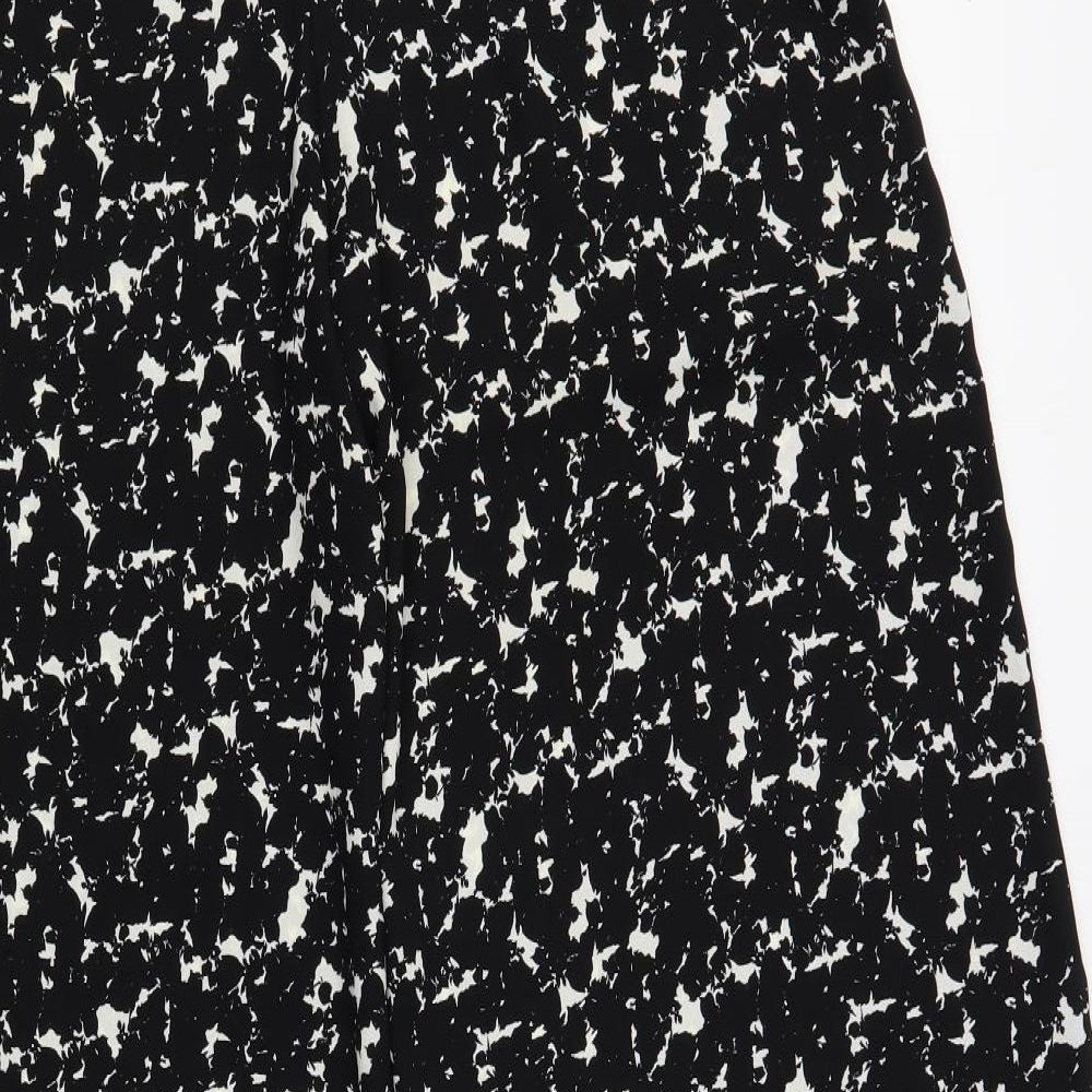 George Womens Black Geometric Polyester Trousers  Size 12 L30 in Regular