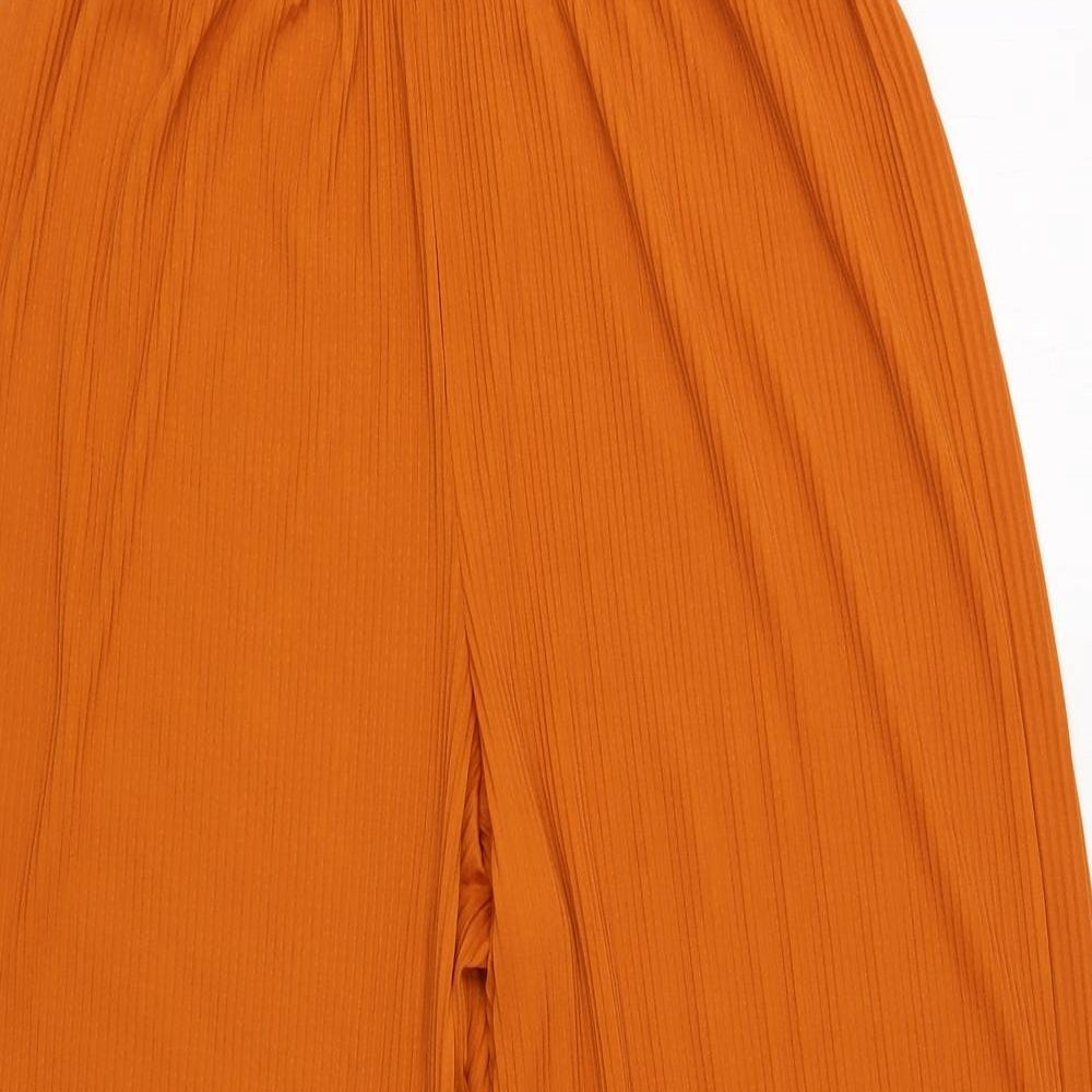 ASOS Womens Orange  Polyester Cropped Trousers Size 12 L24 in Regular