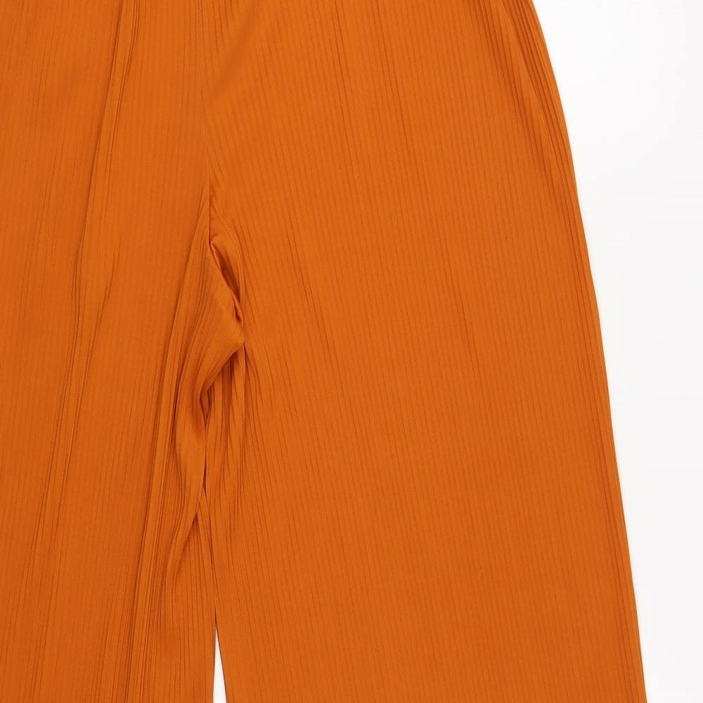 ASOS Womens Orange  Polyester Cropped Trousers Size 12 L24 in Regular