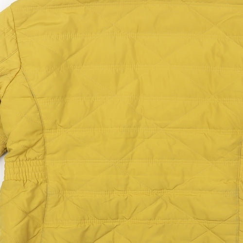Per Una Womens Yellow   Quilted Jacket Size 12  Zip