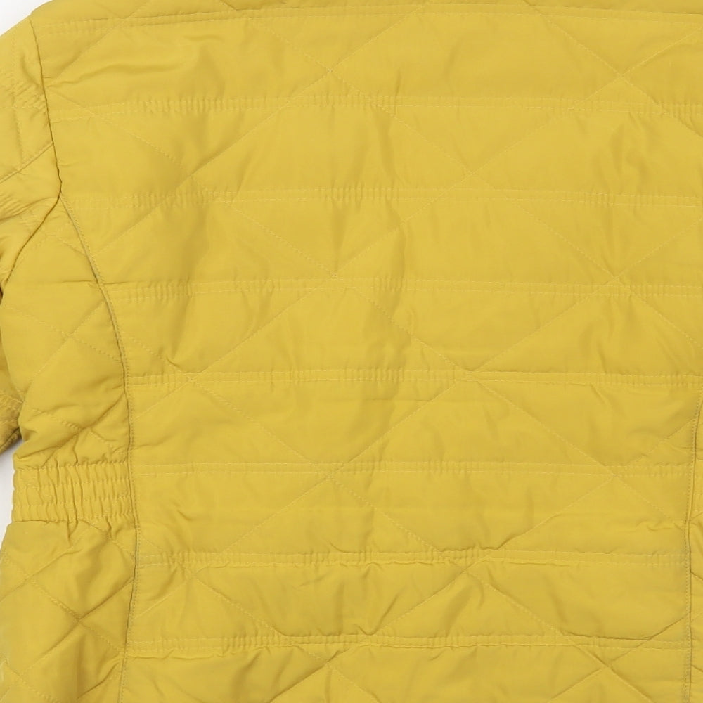 Per Una Womens Yellow   Quilted Jacket Size 12  Zip