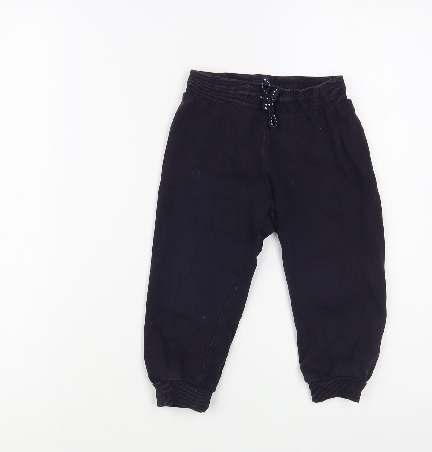 H&M Boys Blue  Cotton Jogger Trousers Size 2-3 Years  Regular Drawstring