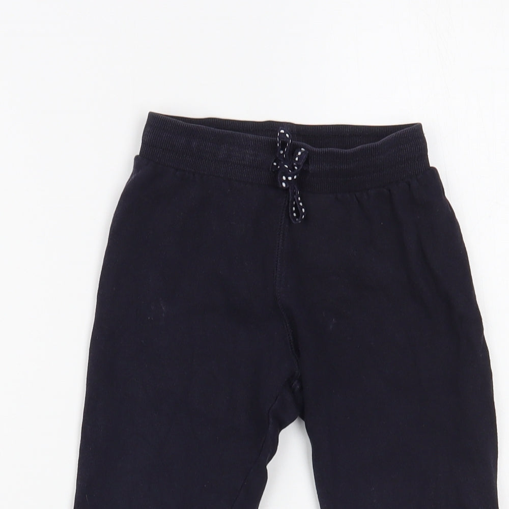 H&M Boys Blue  Cotton Jogger Trousers Size 2-3 Years  Regular Drawstring