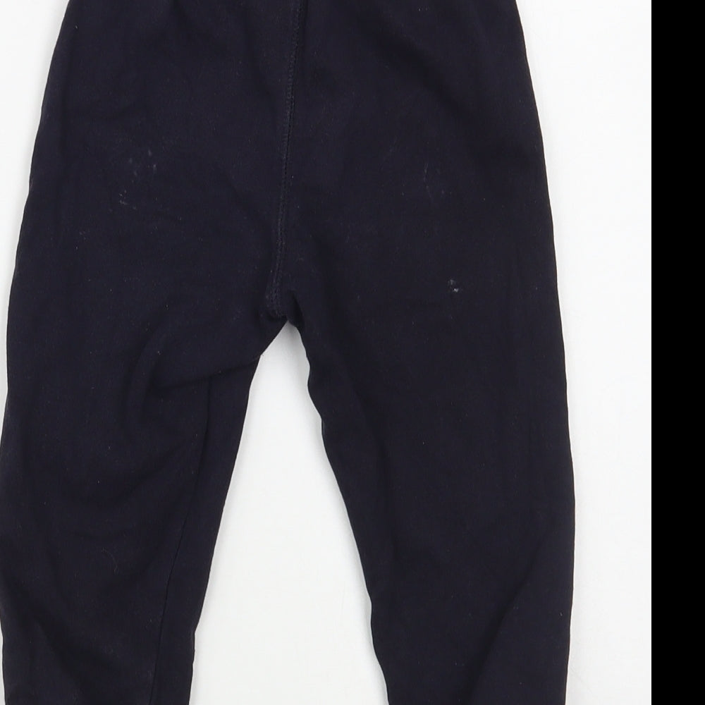 H&M Boys Blue  Cotton Jogger Trousers Size 2-3 Years  Regular Drawstring