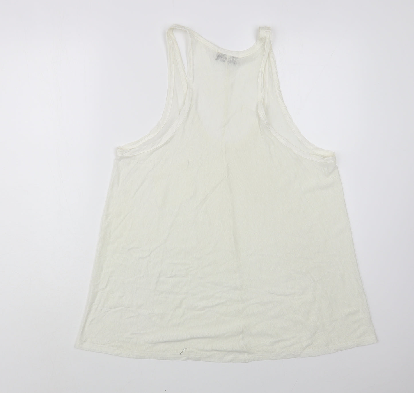 By Malene Birger Womens Ivory  Viscose Basic Tank Size M Scoop Neck