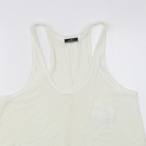 By Malene Birger Womens Ivory  Viscose Basic Tank Size M Scoop Neck