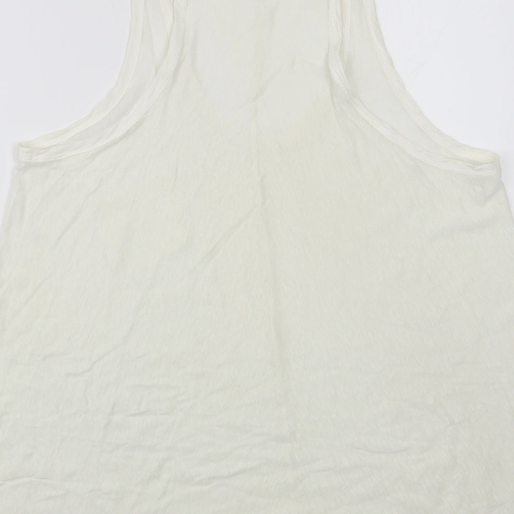 By Malene Birger Womens Ivory  Viscose Basic Tank Size M Scoop Neck