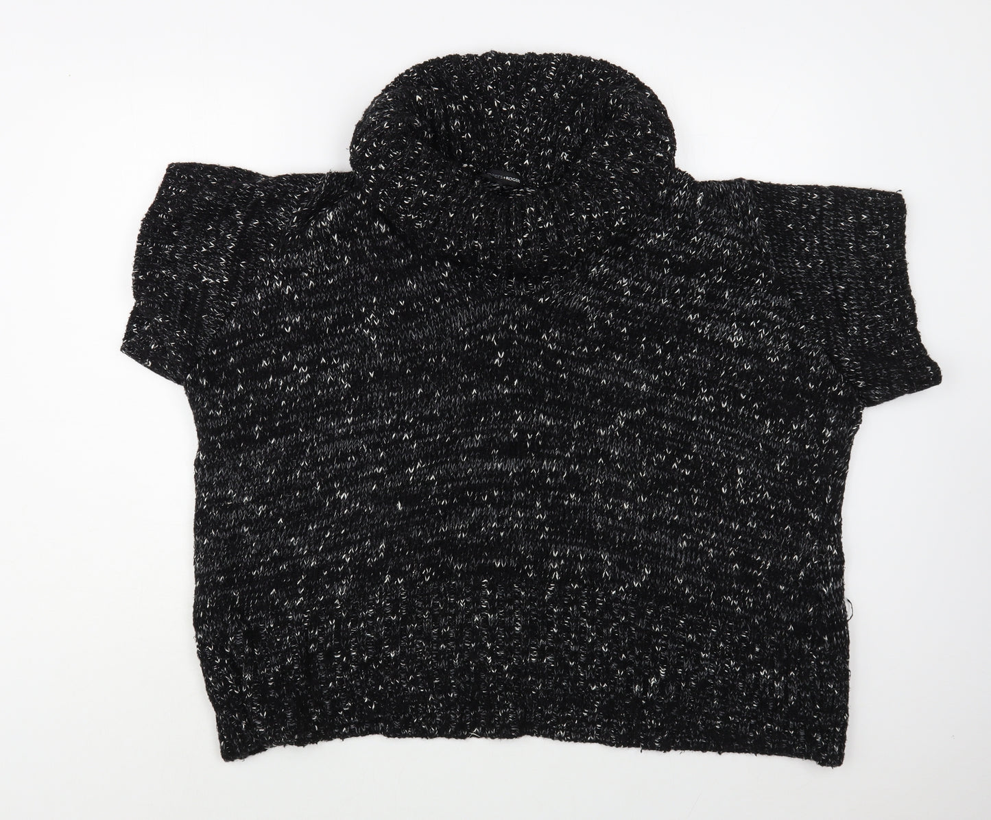 Rogers + Rogers Womens Black Roll Neck  Acrylic Pullover Jumper Size 24