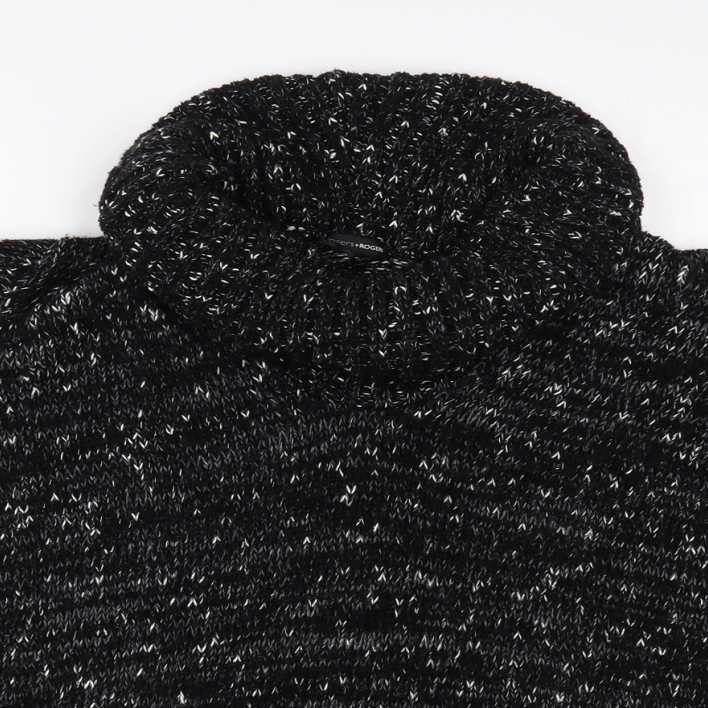 Rogers + Rogers Womens Black Roll Neck  Acrylic Pullover Jumper Size 24