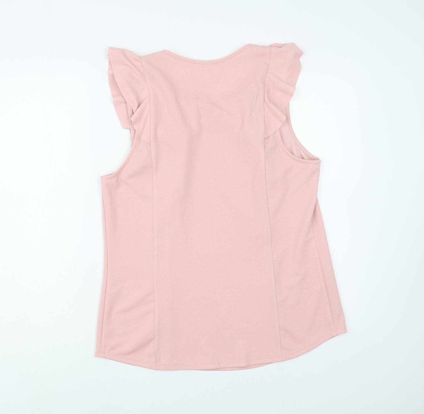 Matalan Womens Pink  Polyester Basic Blouse Size 14 Crew Neck