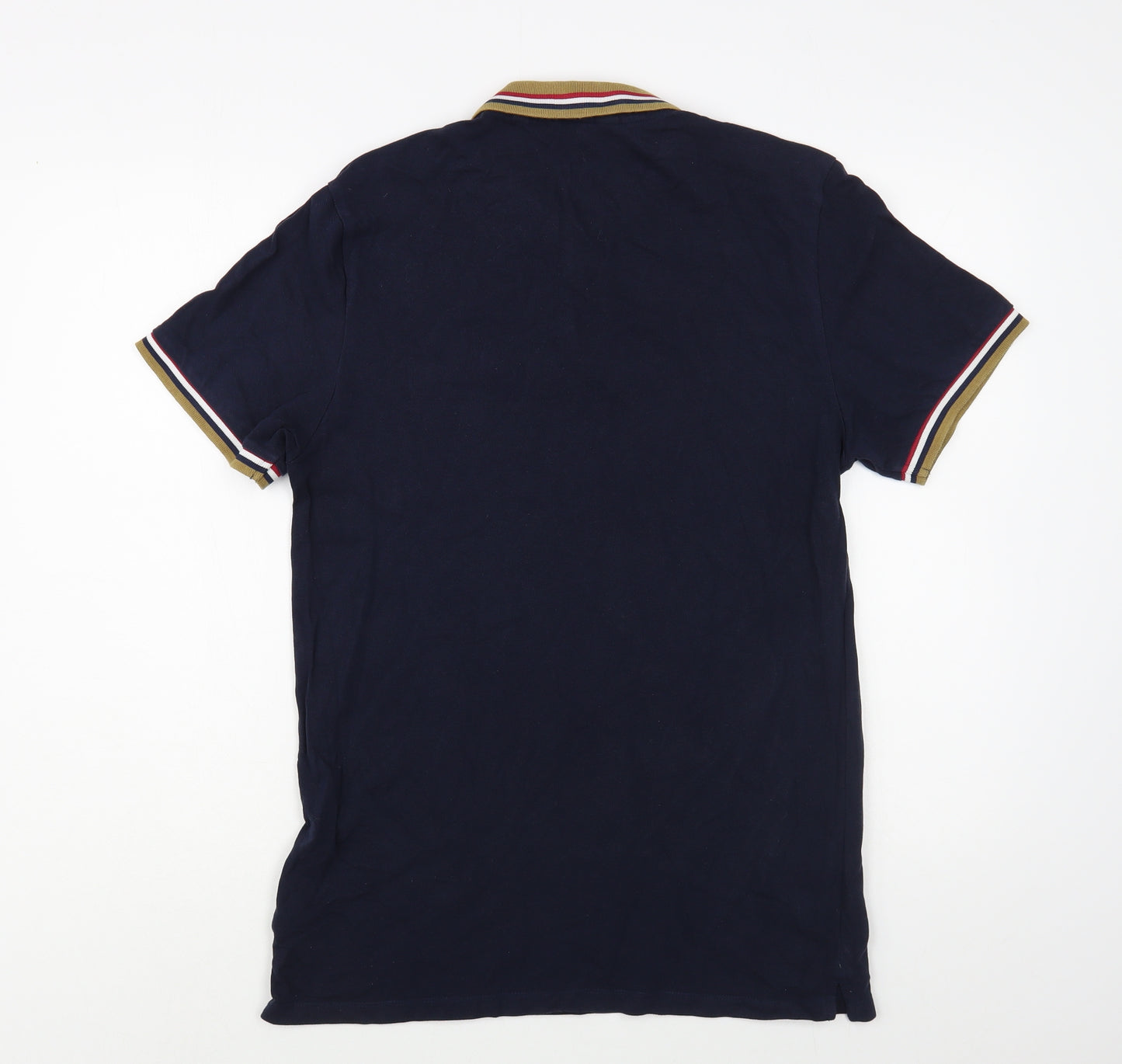 NEXT Mens Blue  Cotton  Polo Size M Collared Button