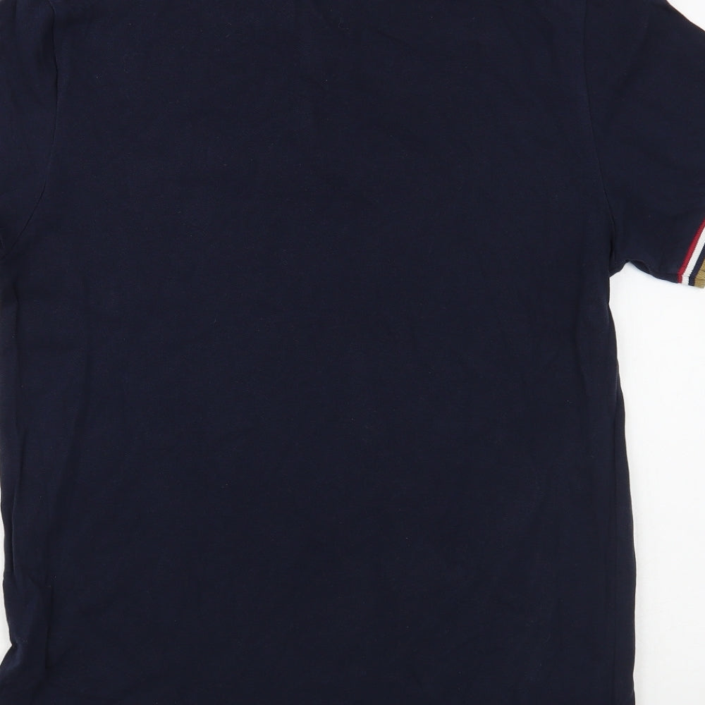 NEXT Mens Blue  Cotton  Polo Size M Collared Button
