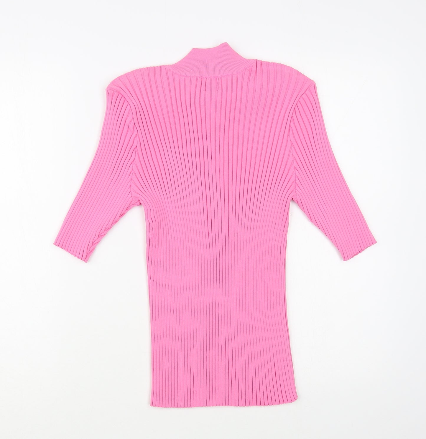 River Island Womens Pink Round Neck  Polyester Pullover Jumper Size 16