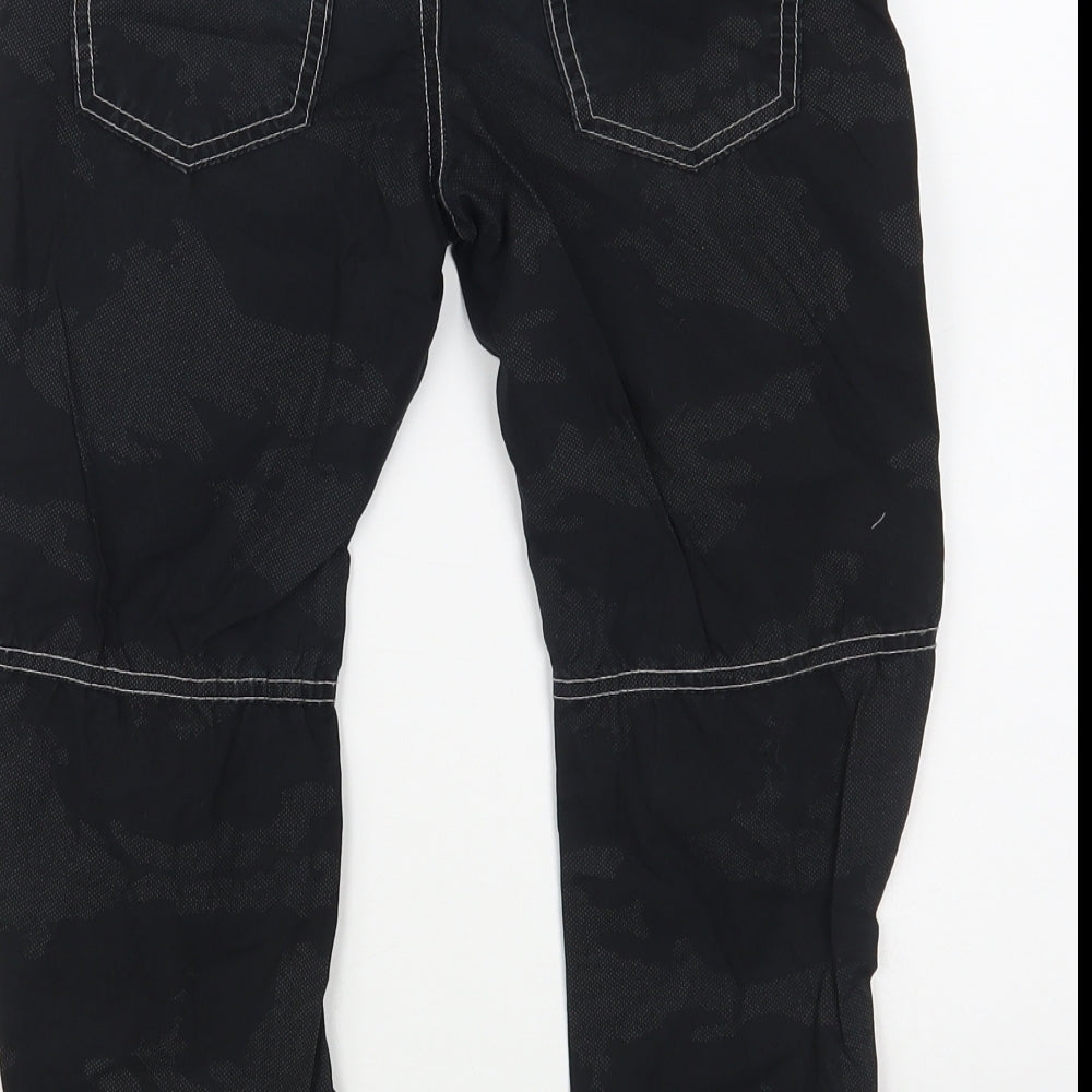 George Boys Black  Cotton Jogger Trousers Size 6-7 Years  Regular Drawstring