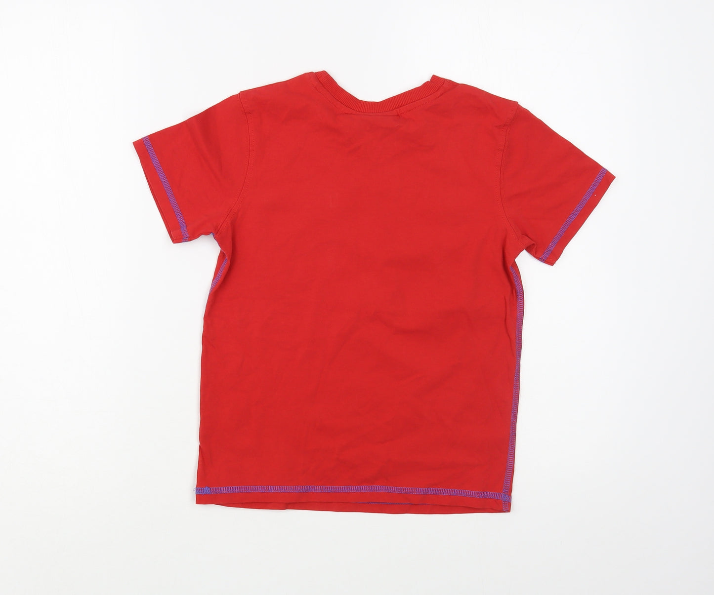 George Boys Red  Cotton Pullover T-Shirt Size 8-9 Years Crew Neck Pullover - Lego