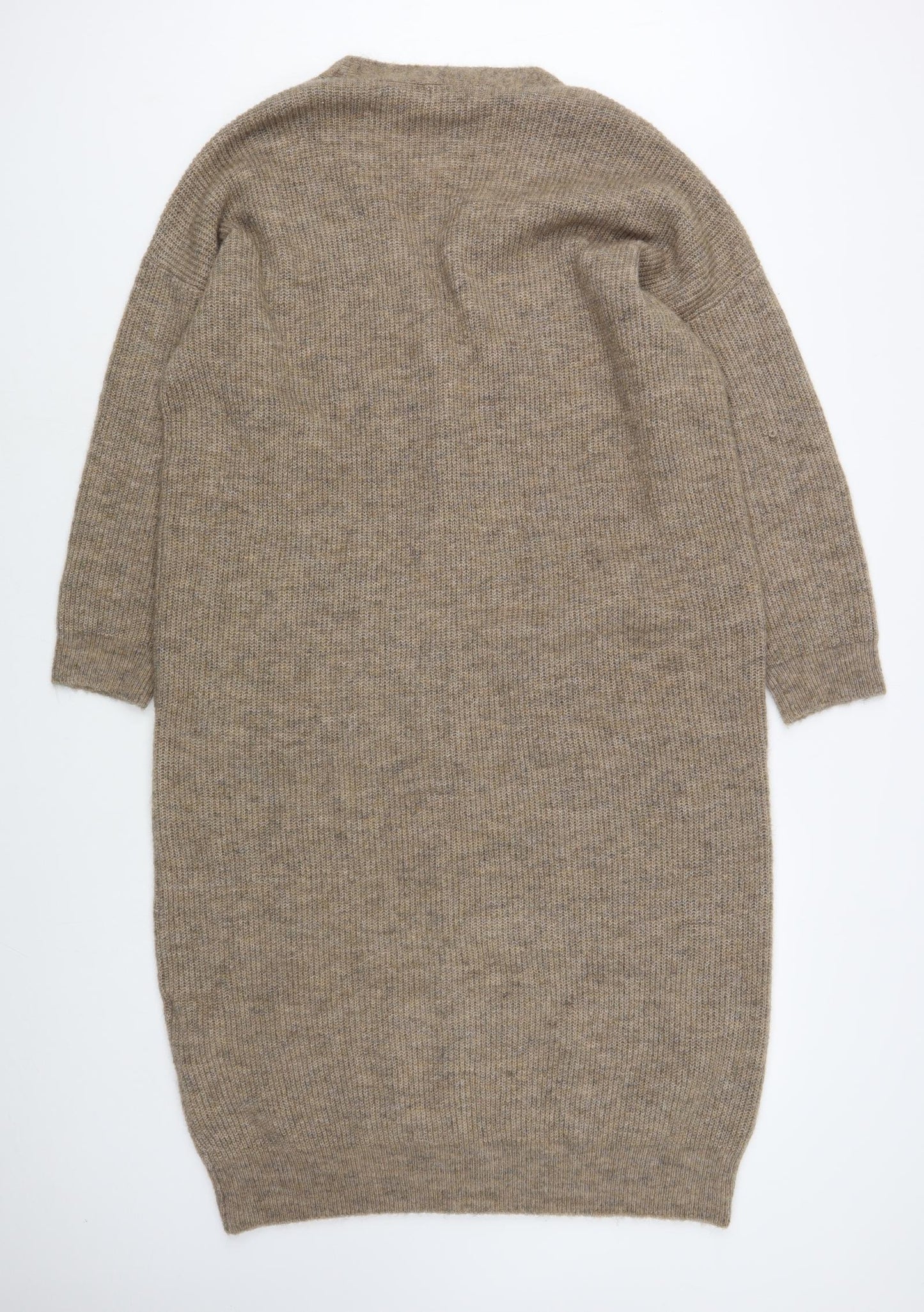 Primark Womens Beige V-Neck  Polyester Cardigan Jumper Size 14