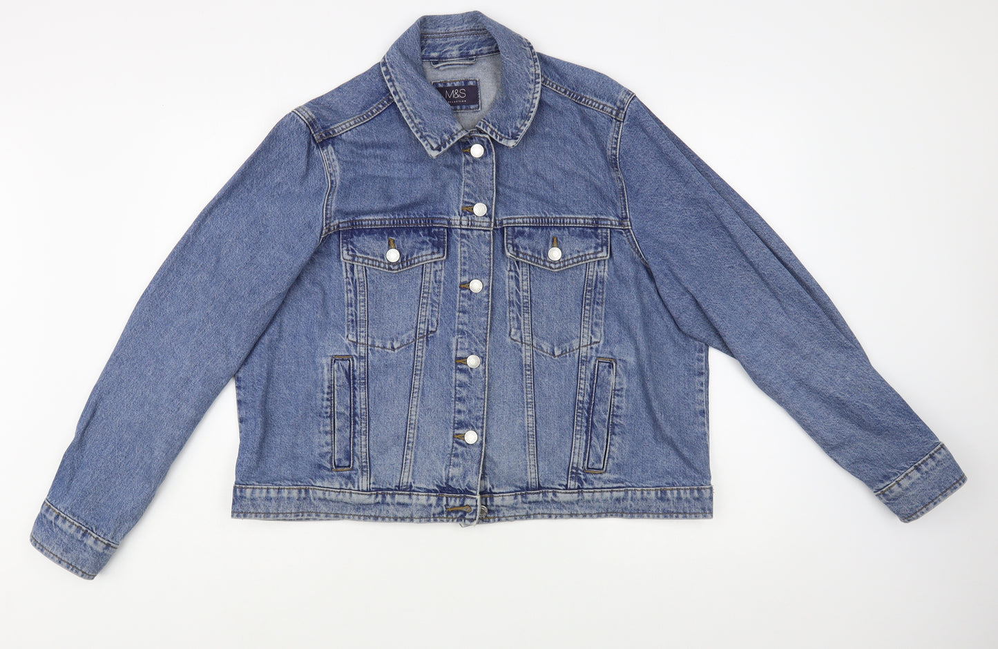 Marks and Spencer Womens Blue   Jacket  Size 18  Button