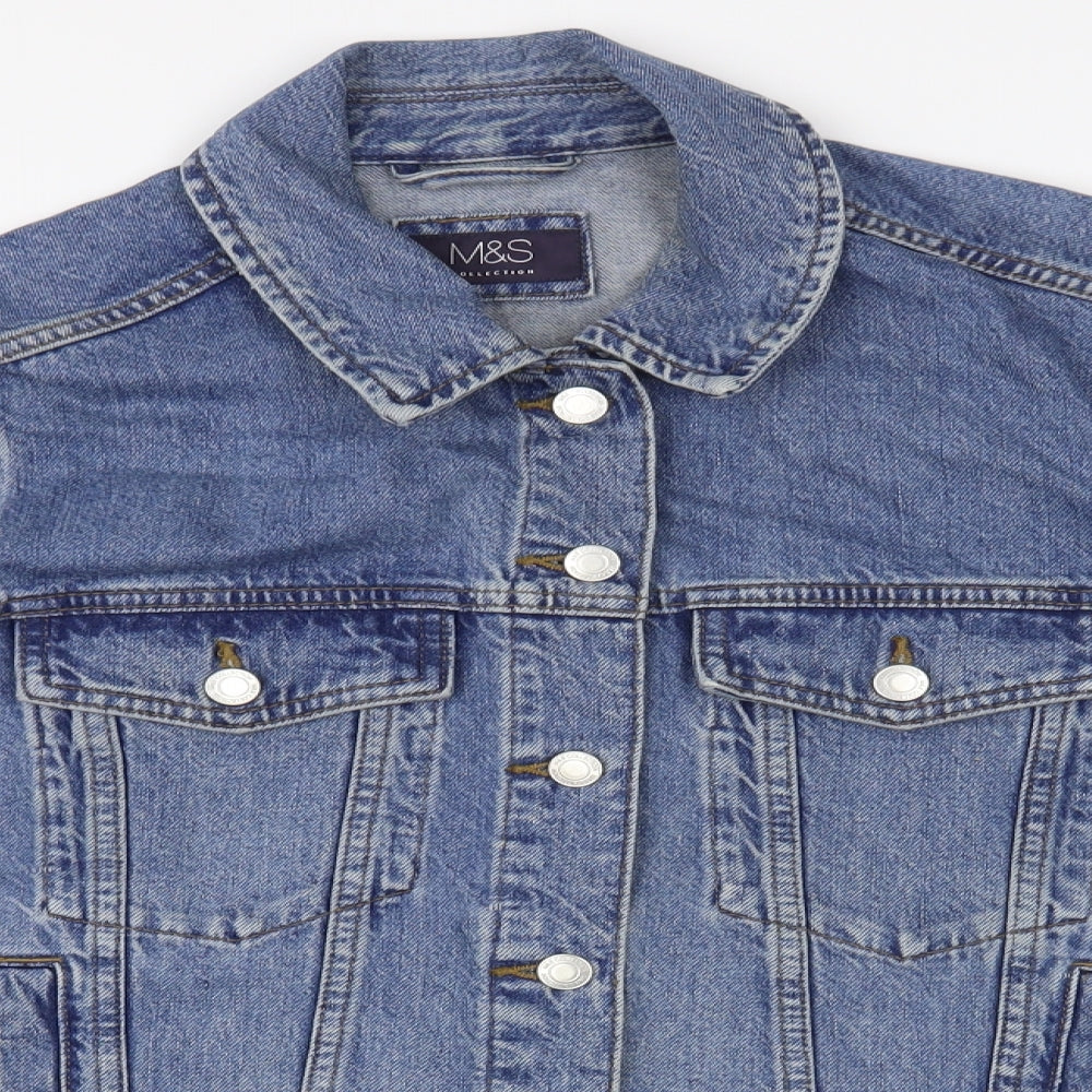 Marks and Spencer Womens Blue   Jacket  Size 18  Button