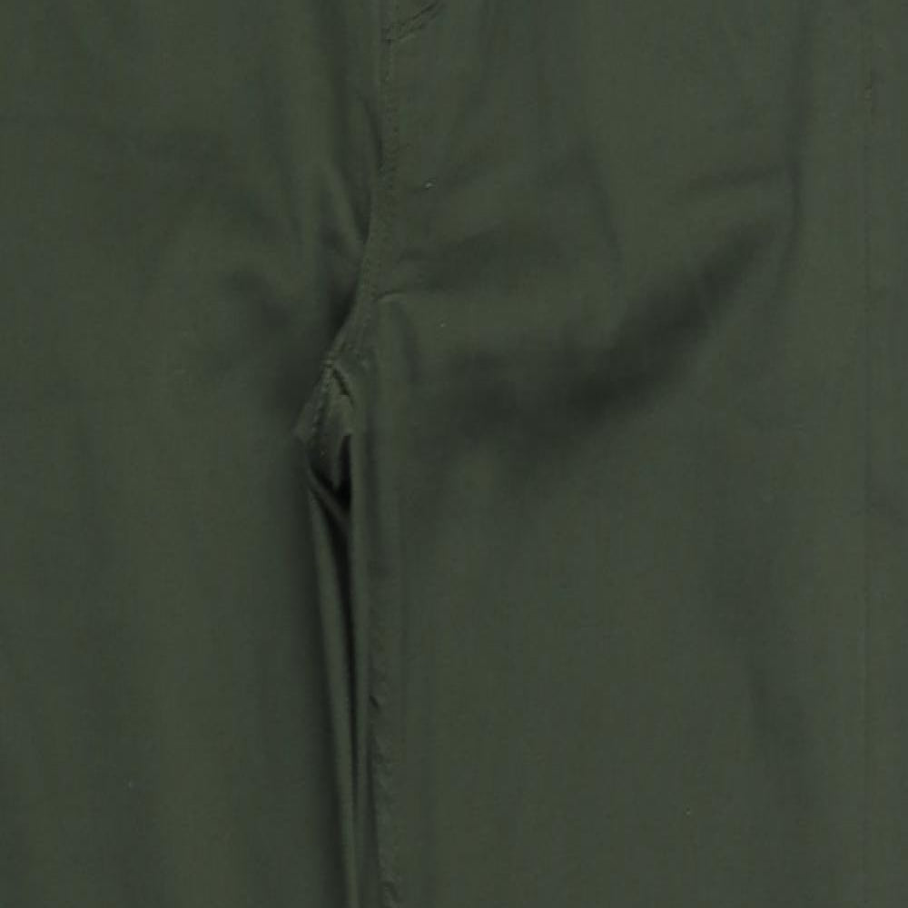 Dunnes Stores Womens Green  Cotton Straight Jeans Size 12 L29 in Regular Button