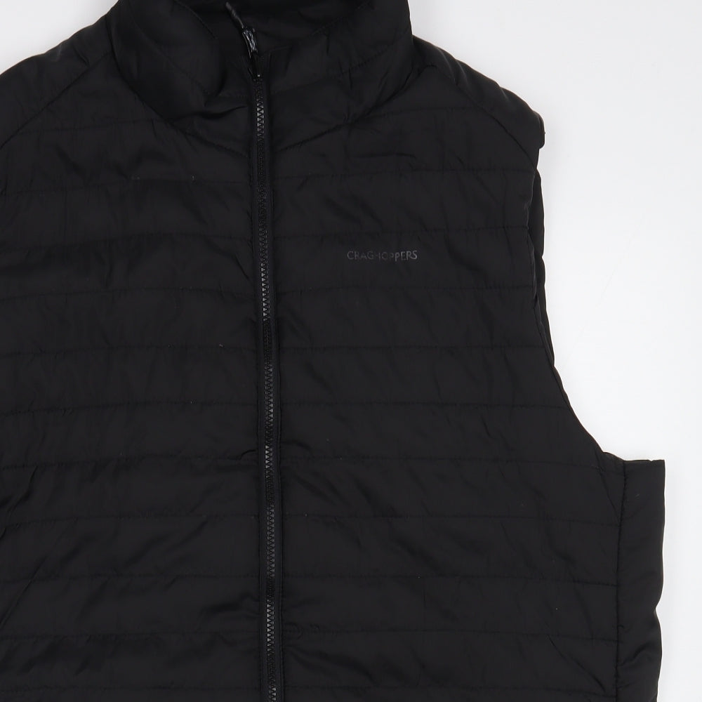 Craghoppers Mens Black   Gilet Waistcoat Size XL  Zip