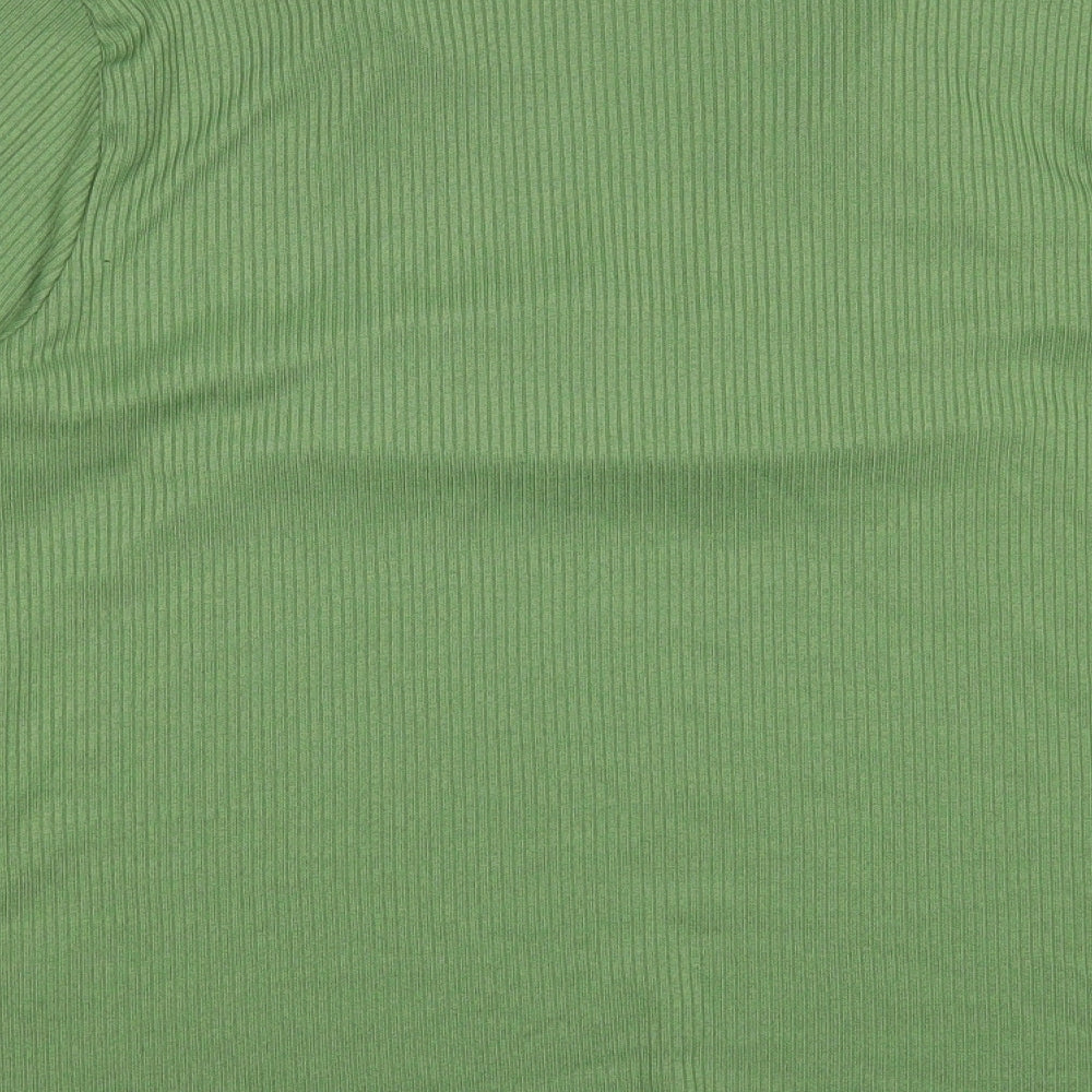 Marks and Spencer Womens Green Collared  Polyester Pullover Jumper Size 18