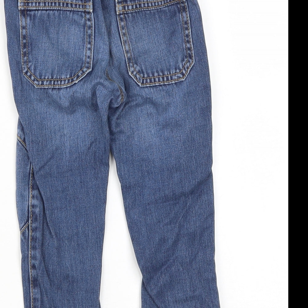 George Boys Blue  Cotton Straight Jeans Size 2 Years  Regular Drawstring