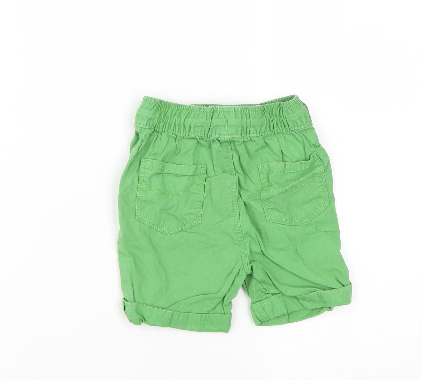 George Boys Green  Cotton Cropped Trousers Size 18-24 Months  Drawstring