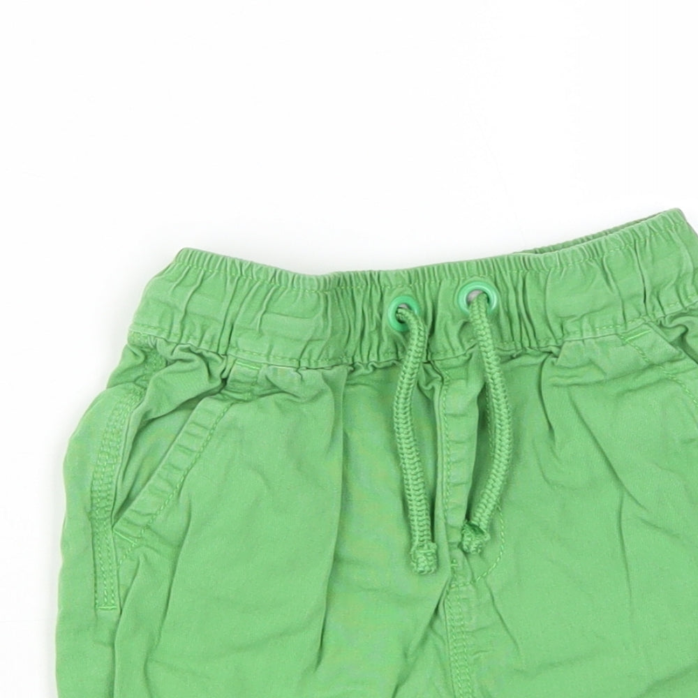 George Boys Green  Cotton Cropped Trousers Size 18-24 Months  Drawstring