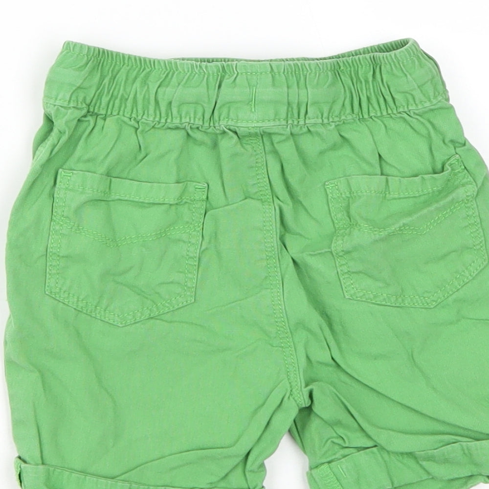 George Boys Green  Cotton Cropped Trousers Size 18-24 Months  Drawstring