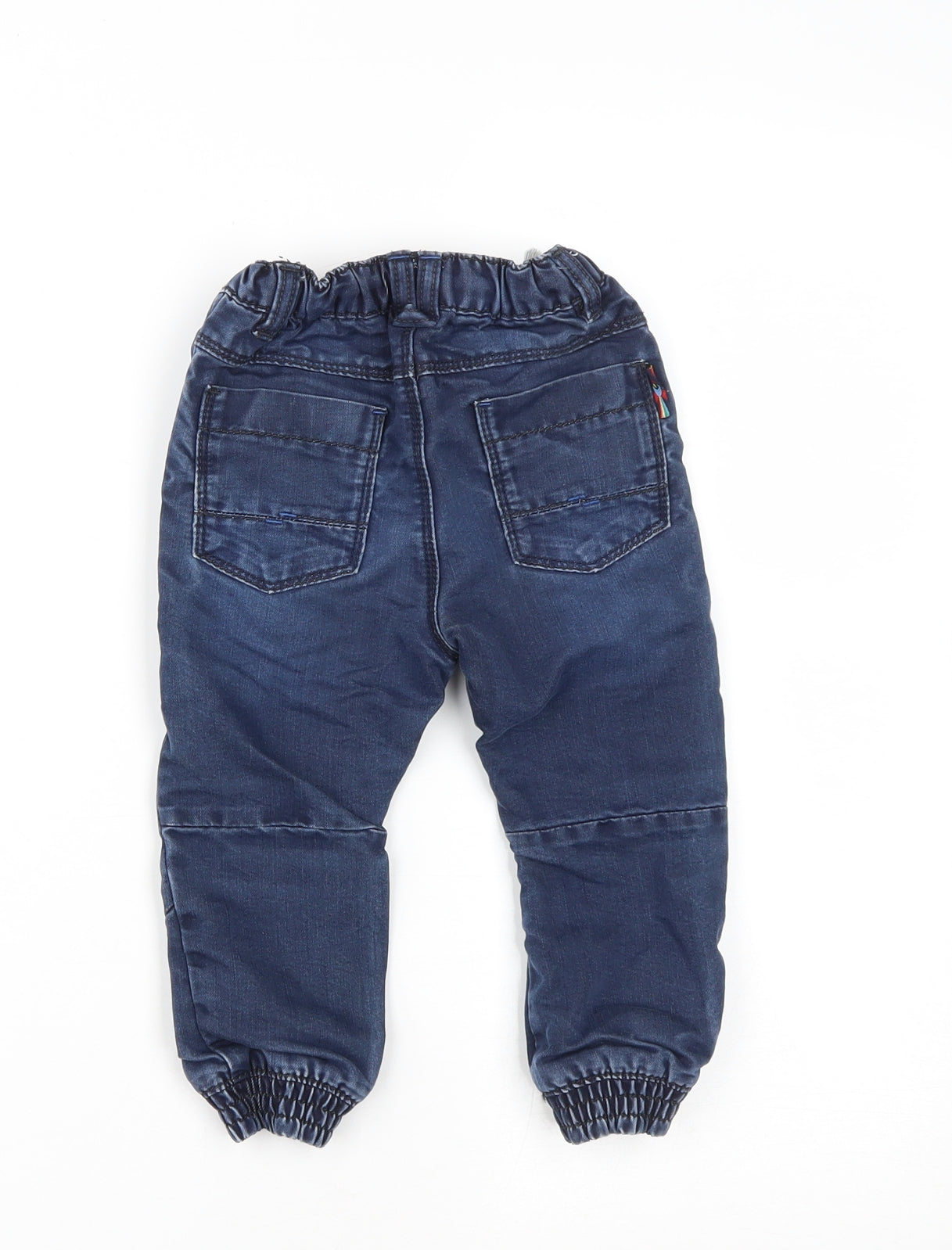 NEXT Boys Blue  Cotton Jogger Jeans Size 18-24 Months  Drawstring