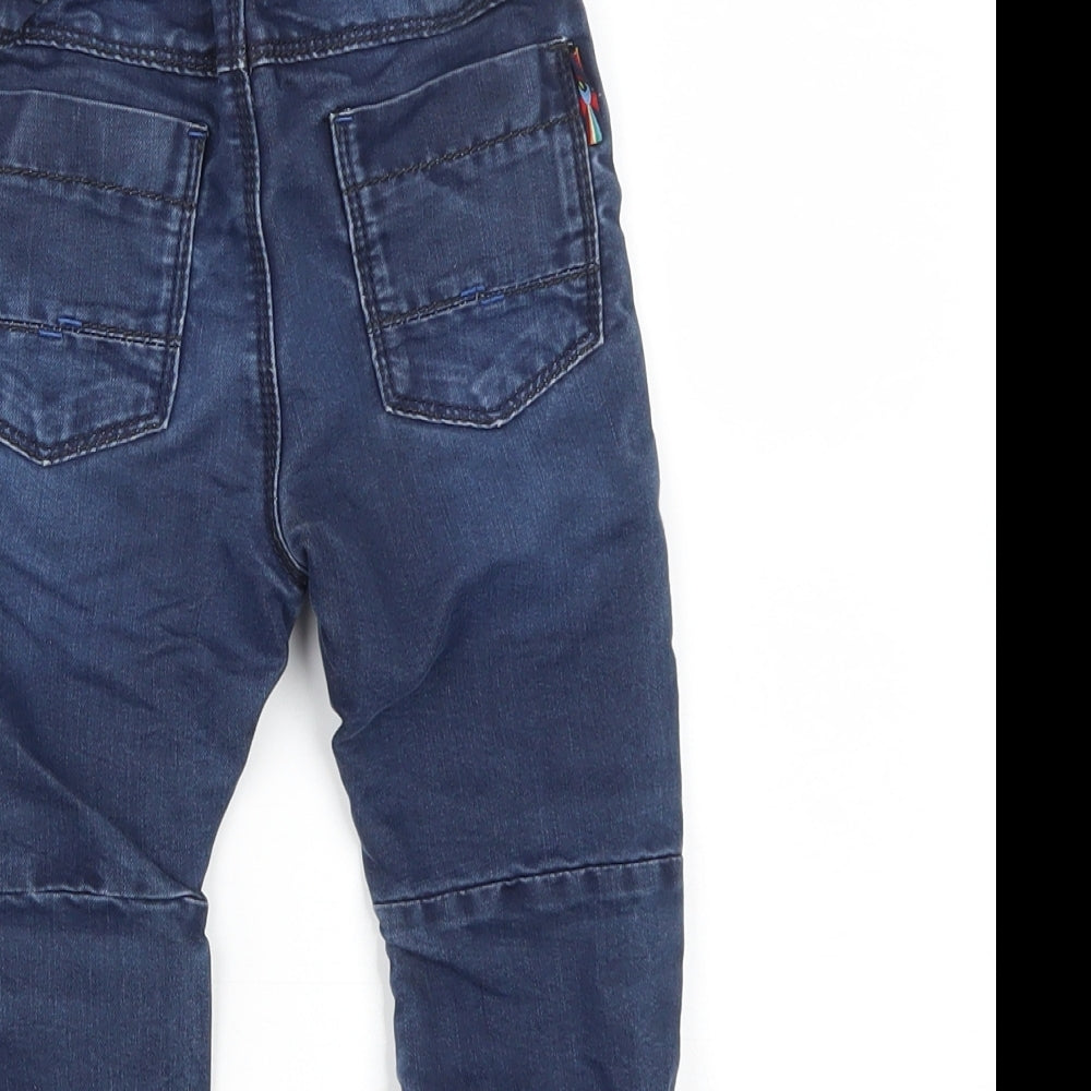 NEXT Boys Blue  Cotton Jogger Jeans Size 18-24 Months  Drawstring