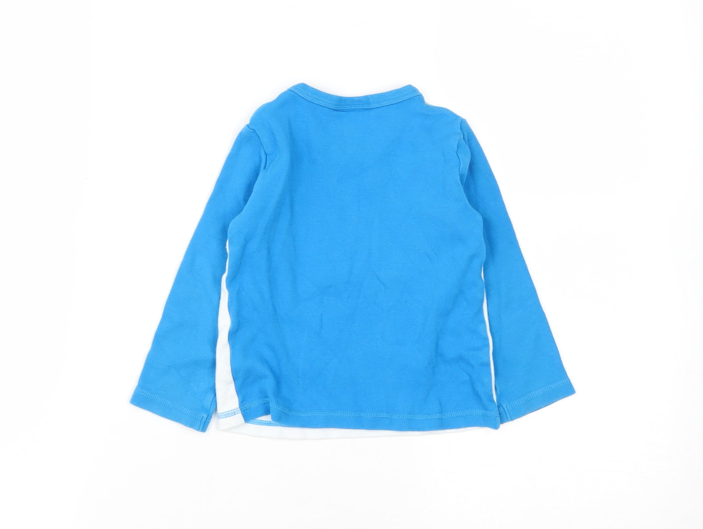 Peppa Pig Boys Blue  Cotton Basic Casual Size 2-3 Years Round Neck  - Peppa Pig George