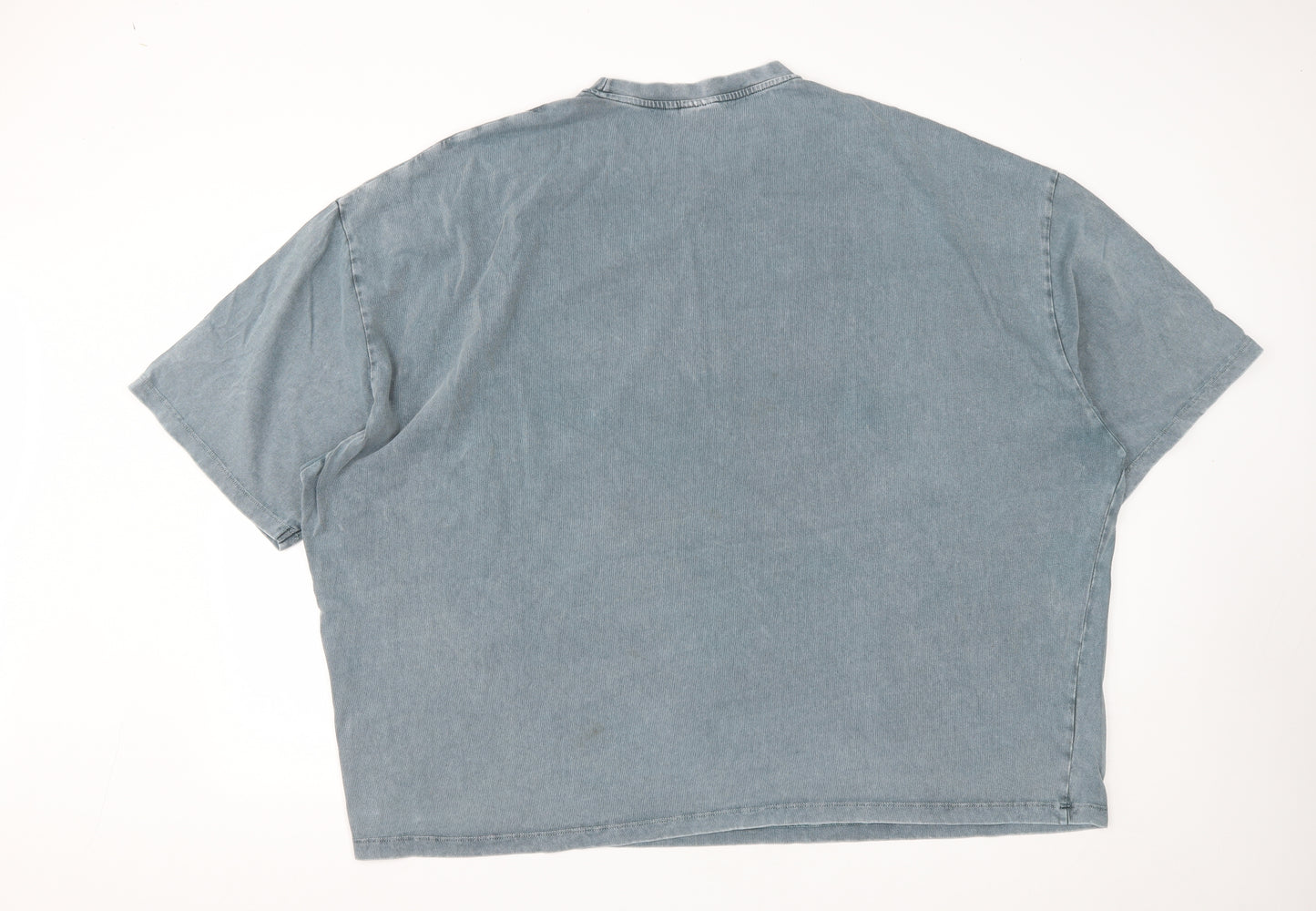 ASOS Mens Blue  Cotton  T-Shirt Size 4XL Round Neck