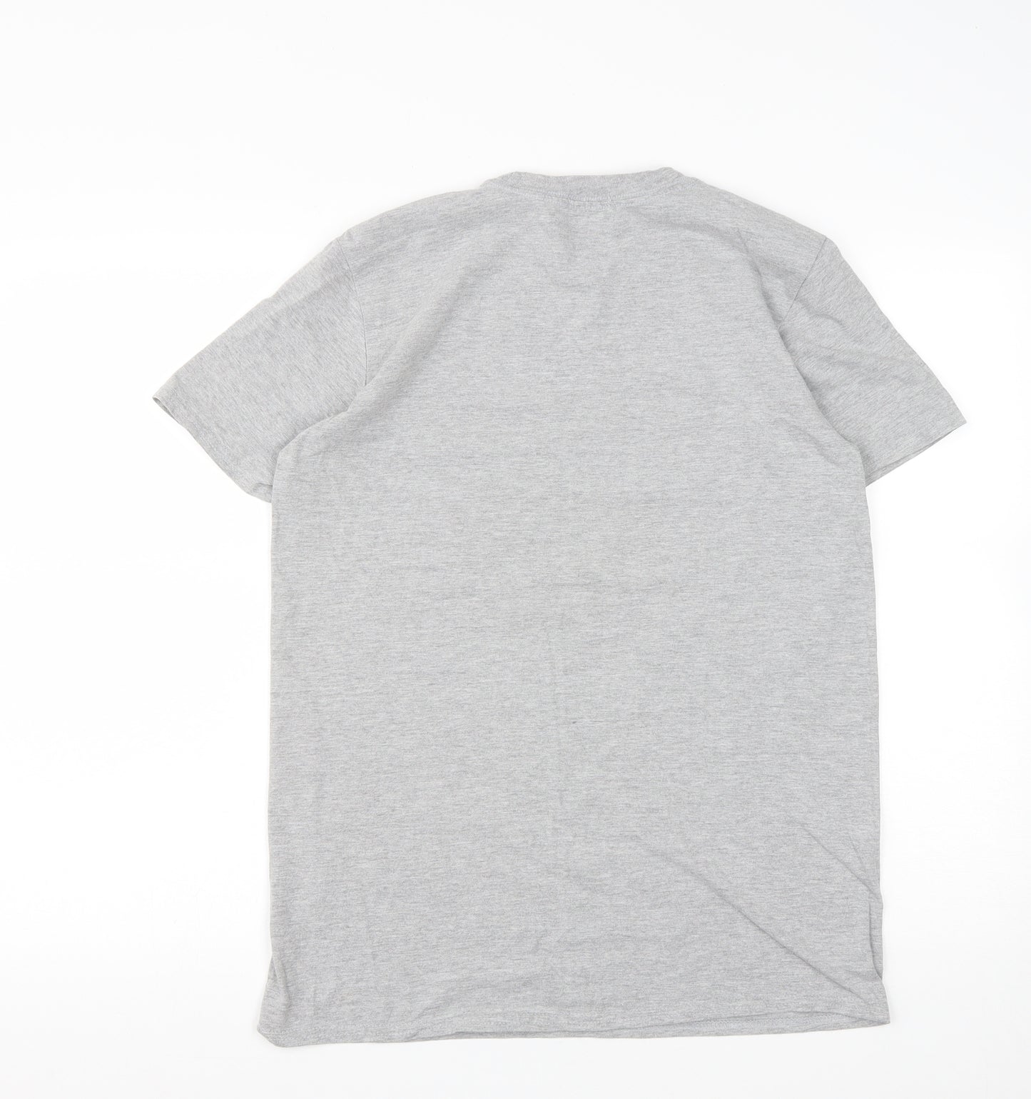 Boohoo Womens Grey  Polyester Basic T-Shirt Size S Round Neck - La Femme