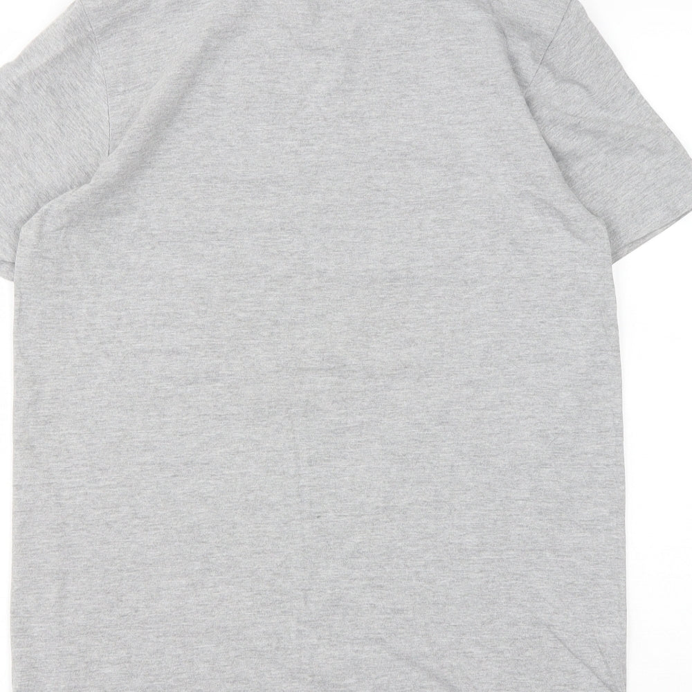Boohoo Womens Grey  Polyester Basic T-Shirt Size S Round Neck - La Femme