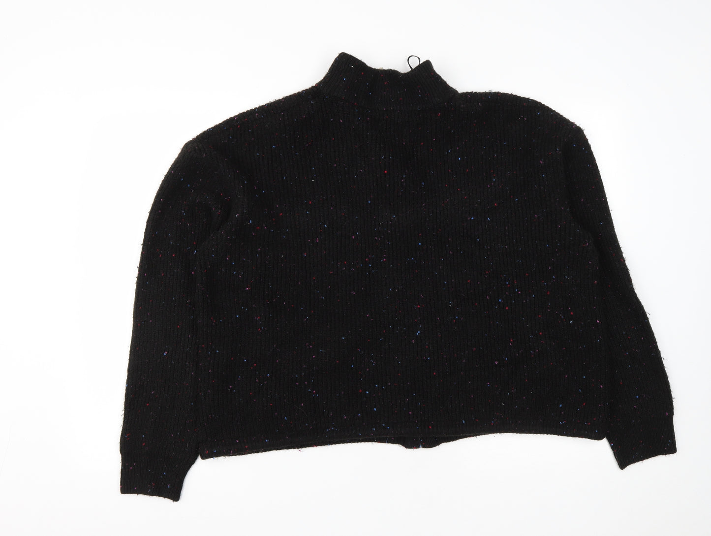 Marks and Spencer Womens Black  Acrylic Full Zip Sweatshirt Size XL  Zip