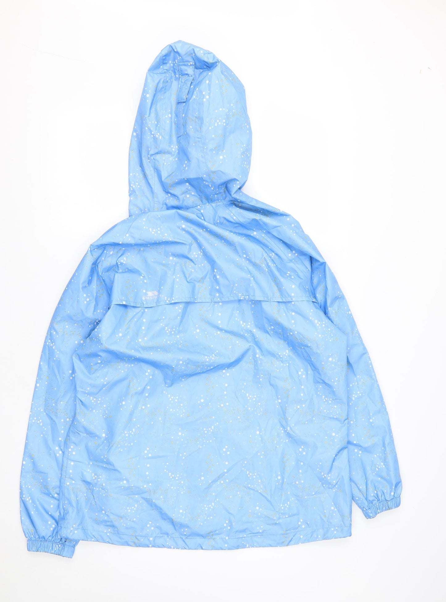 Trespass Womens Blue Geometric  Rain Coat Coat Size XL  Zip