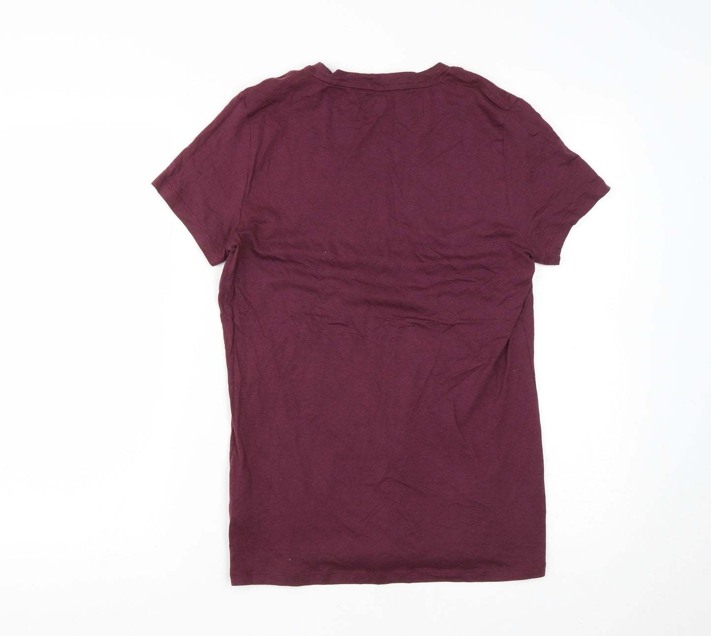 Calvin Klein Womens Red  Cotton Basic T-Shirt Size XL Round Neck