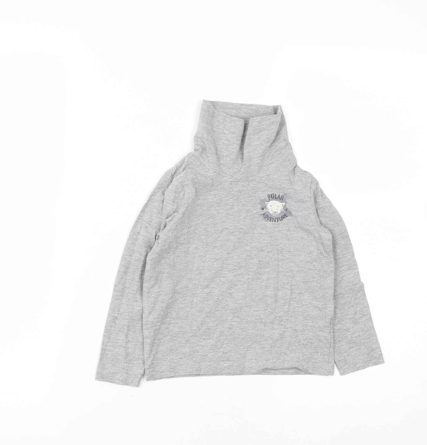 Lupilu Boys Grey  Cotton Basic Casual Size 2 Years Roll Neck  - Age 2-4