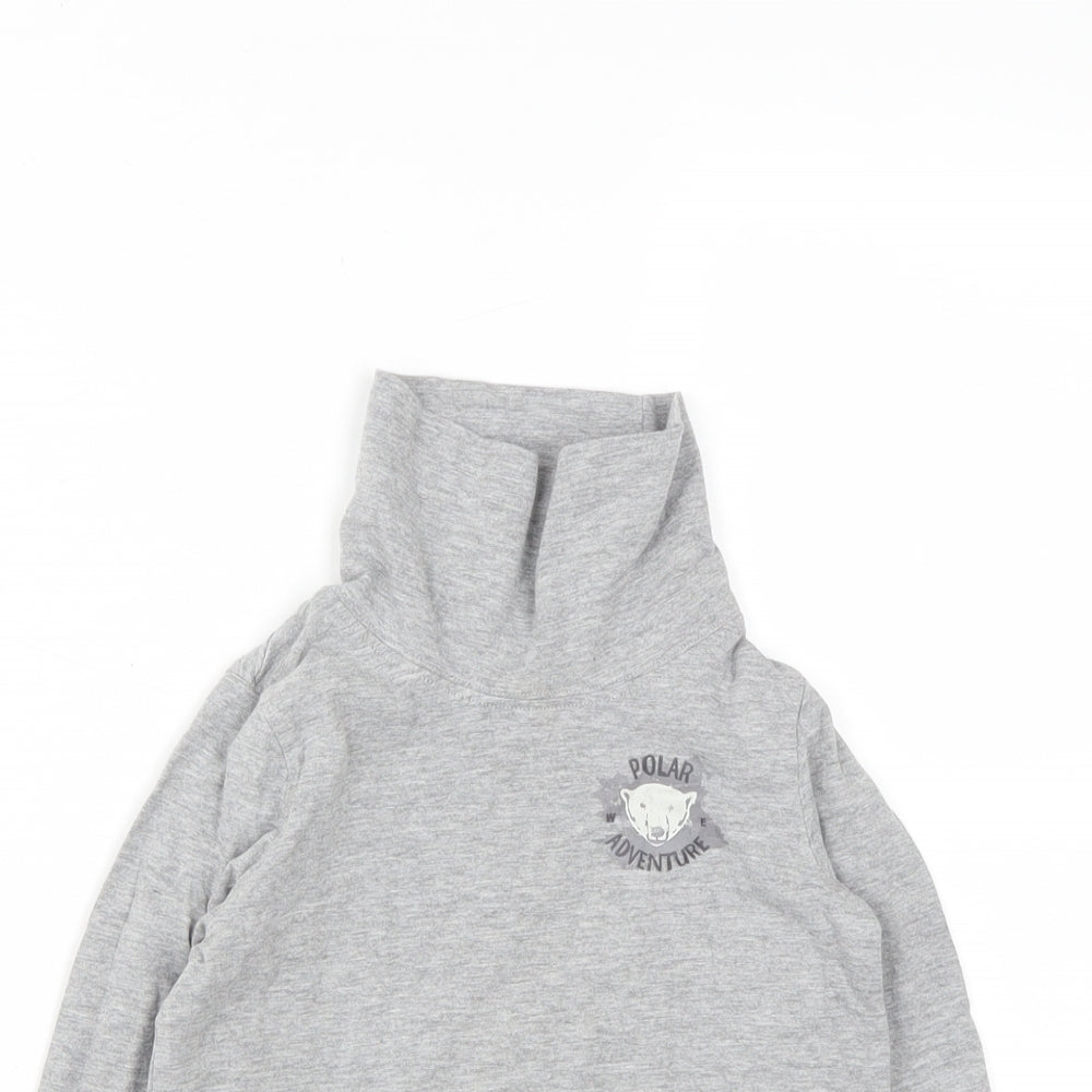 Lupilu Boys Grey  Cotton Basic Casual Size 2 Years Roll Neck  - Age 2-4