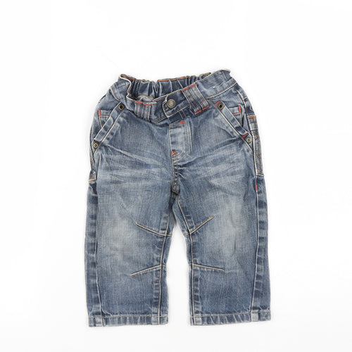 NEXT Boys Blue  Cotton Jogger Jeans Size 12-18 Months  Snap